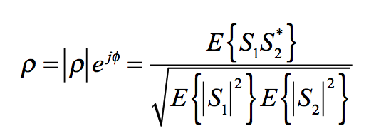 Interometric coherence