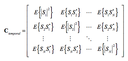 Multi-temporal covariance matrix