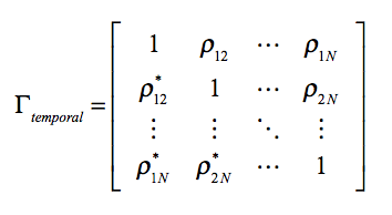 Multi-temporal covariance matrix