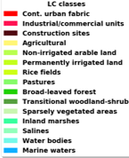 Doñana (Spain) Land Cover Map Legend